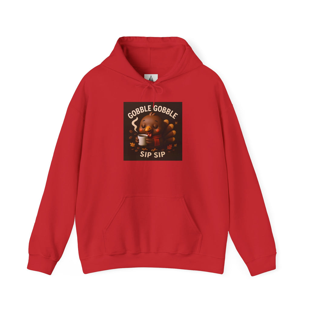 Thanksgiving Gobble Sip Sweatshirt | Cozy Fall Hoodie, Pumpkin Spice, Unisex Sweatshirt, Holiday Apparel, Gift for Him/Her
