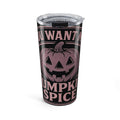 Pumpkin Spice Tumbler | 20oz Halloween Mug, Seasonal Drinkware, Fall Coffee Cup, Autumn Gifts, Spooky Season Must-Have