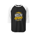 Raglan Shirt – “What You Focus on Grows” Motivational Baseball Tee