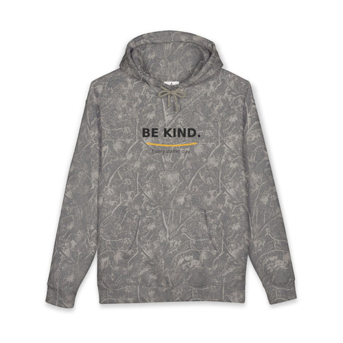 Be Kind Hoodie - "Be Kind. Every damn day." Minimal Positive Message Hooded Sweatshirt