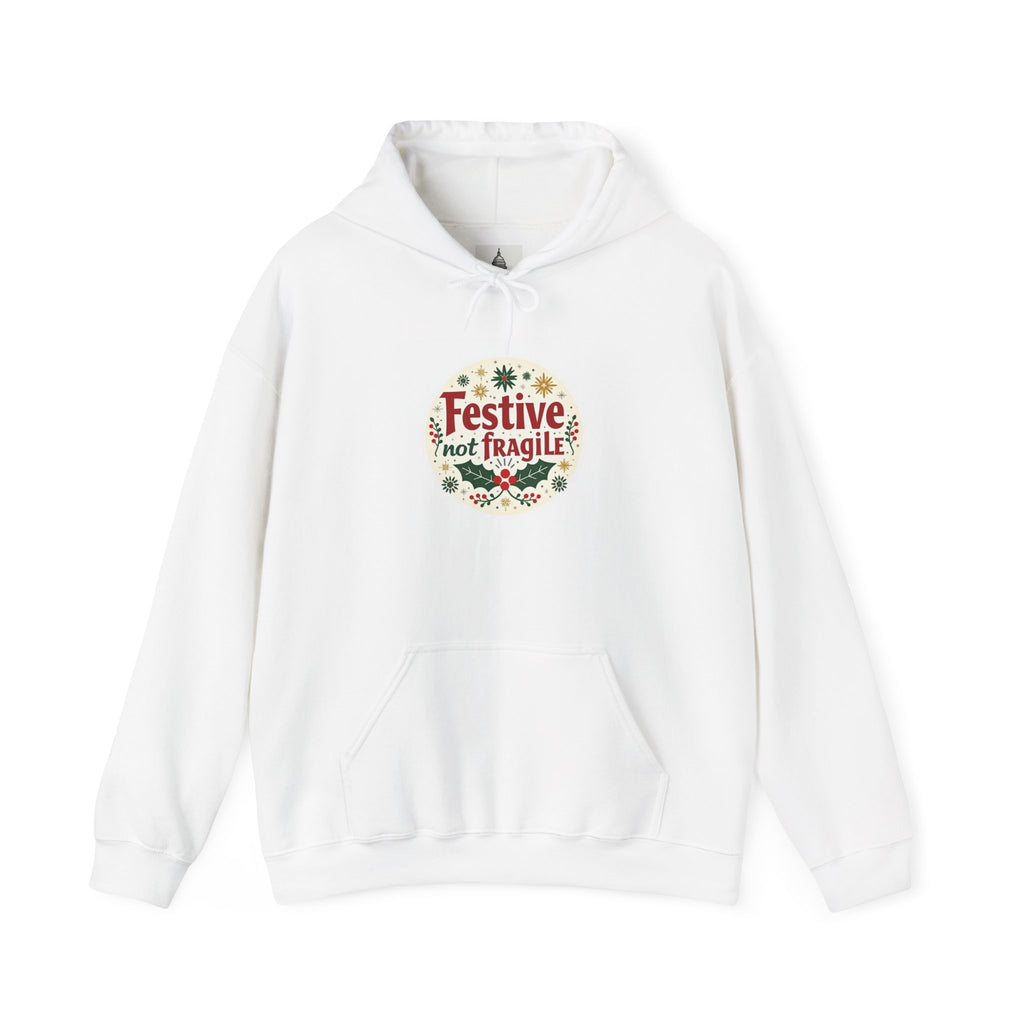 Festive Not Fragile sweatshirt | Holiday wreath illustration