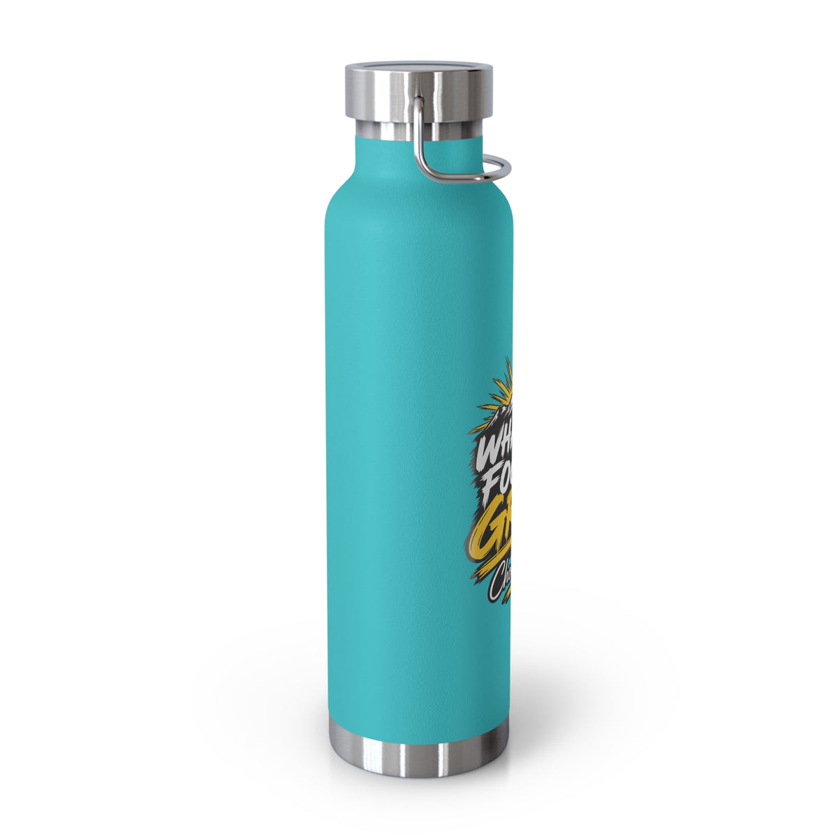 22oz Insulated Water Bottle — "What You Focus On Grows" Motivational Design