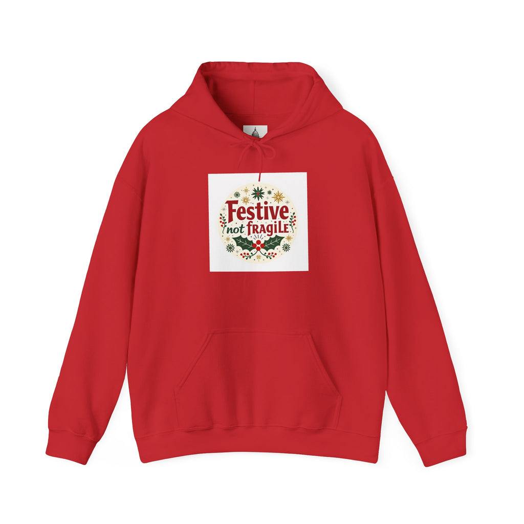 Festive Not Fragile sweatshirt | Holiday wreath illustration