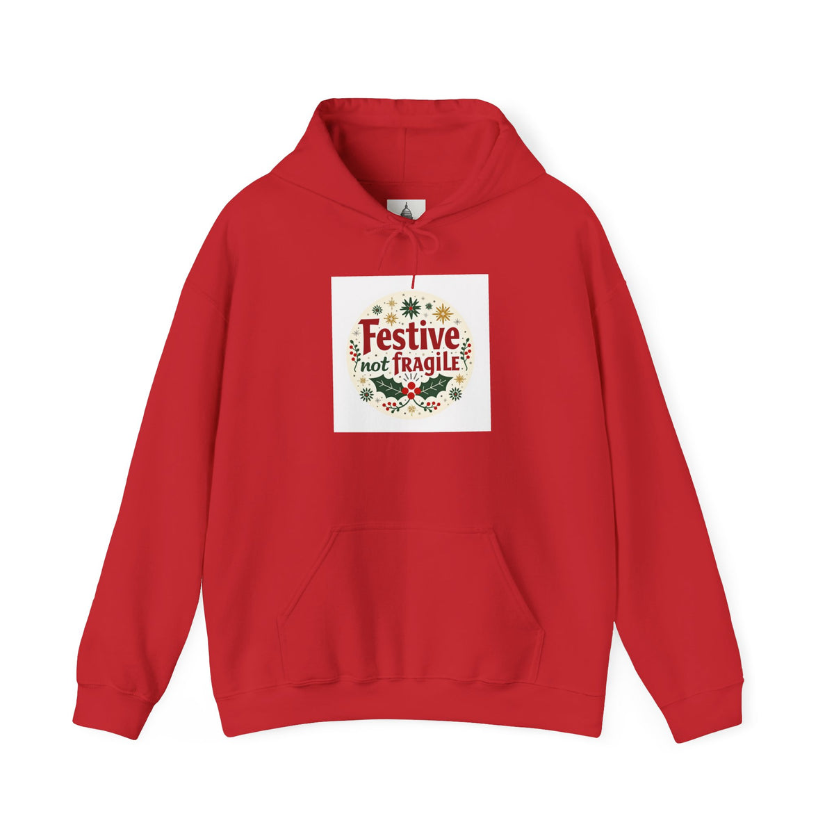 Festive Not Fragile sweatshirt | Holiday wreath illustration