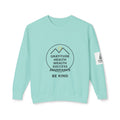 Gratitude Mountains Crewneck Sweatshirt — 'Gratitude Health Wealth Success Abundance Be Kind' Inspirational Pullover
