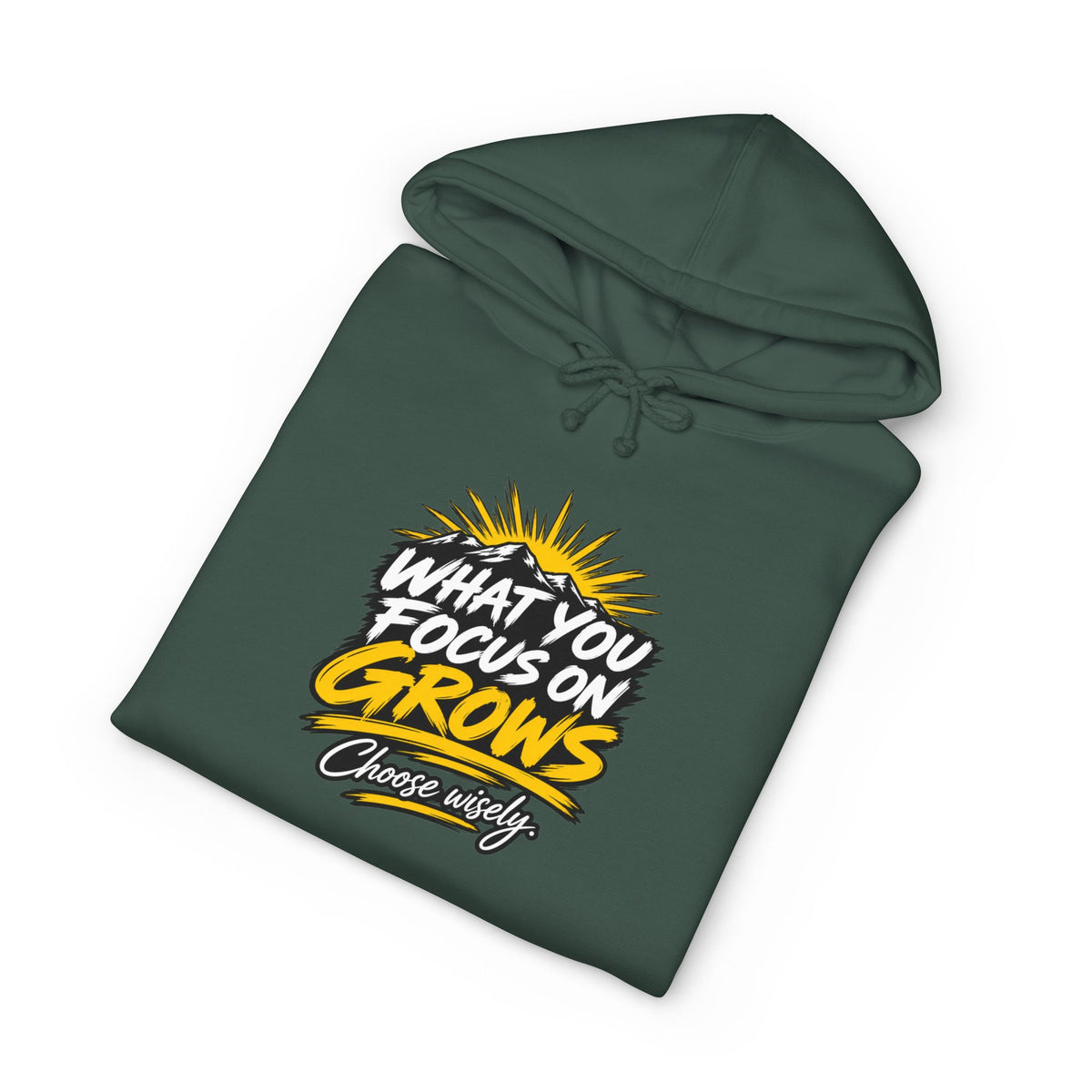 What You Focus On Grows Hoodie – Inspirational Graphic Hooded Sweatshirt