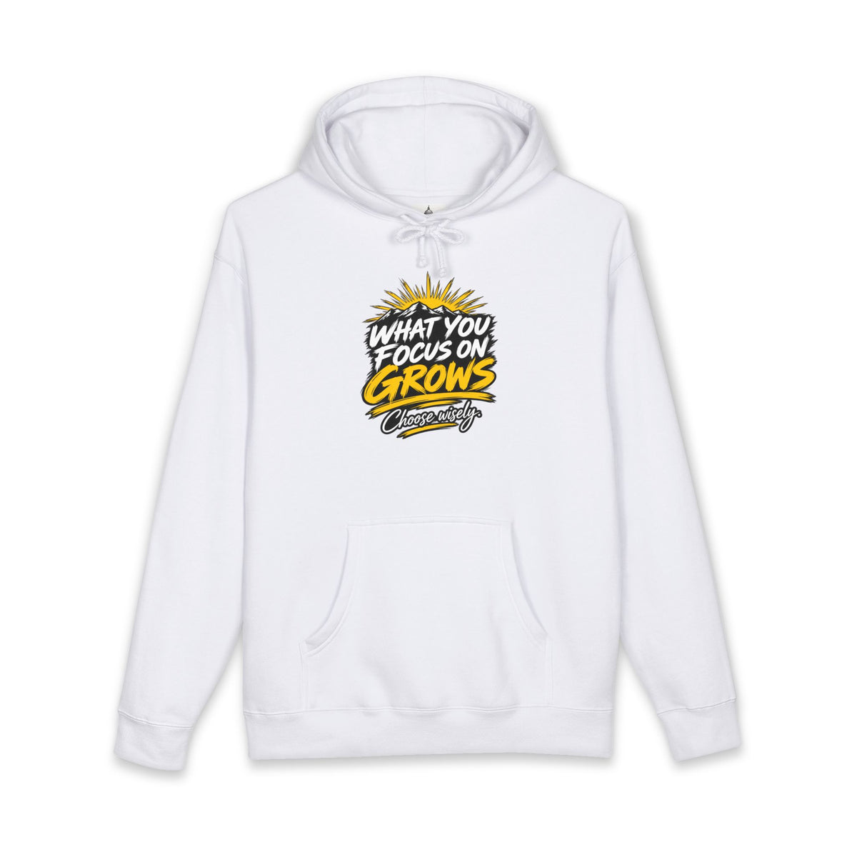 What You Focus On Grows Hoodie – Inspirational Graphic Hooded Sweatshirt