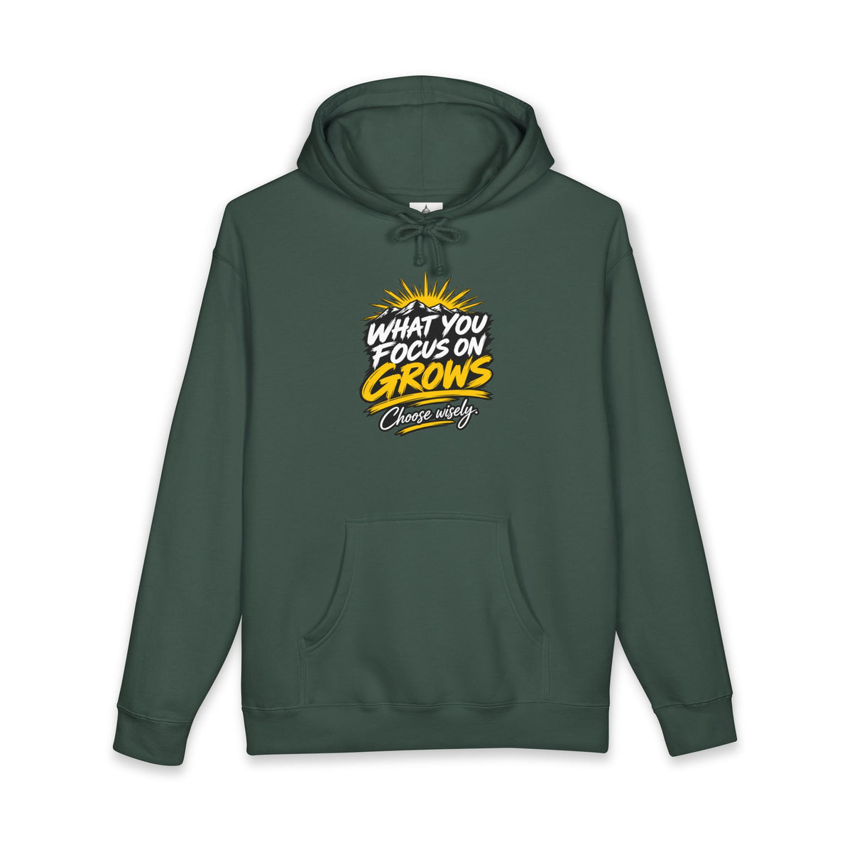 What You Focus On Grows Hoodie – Inspirational Graphic Hooded Sweatshirt