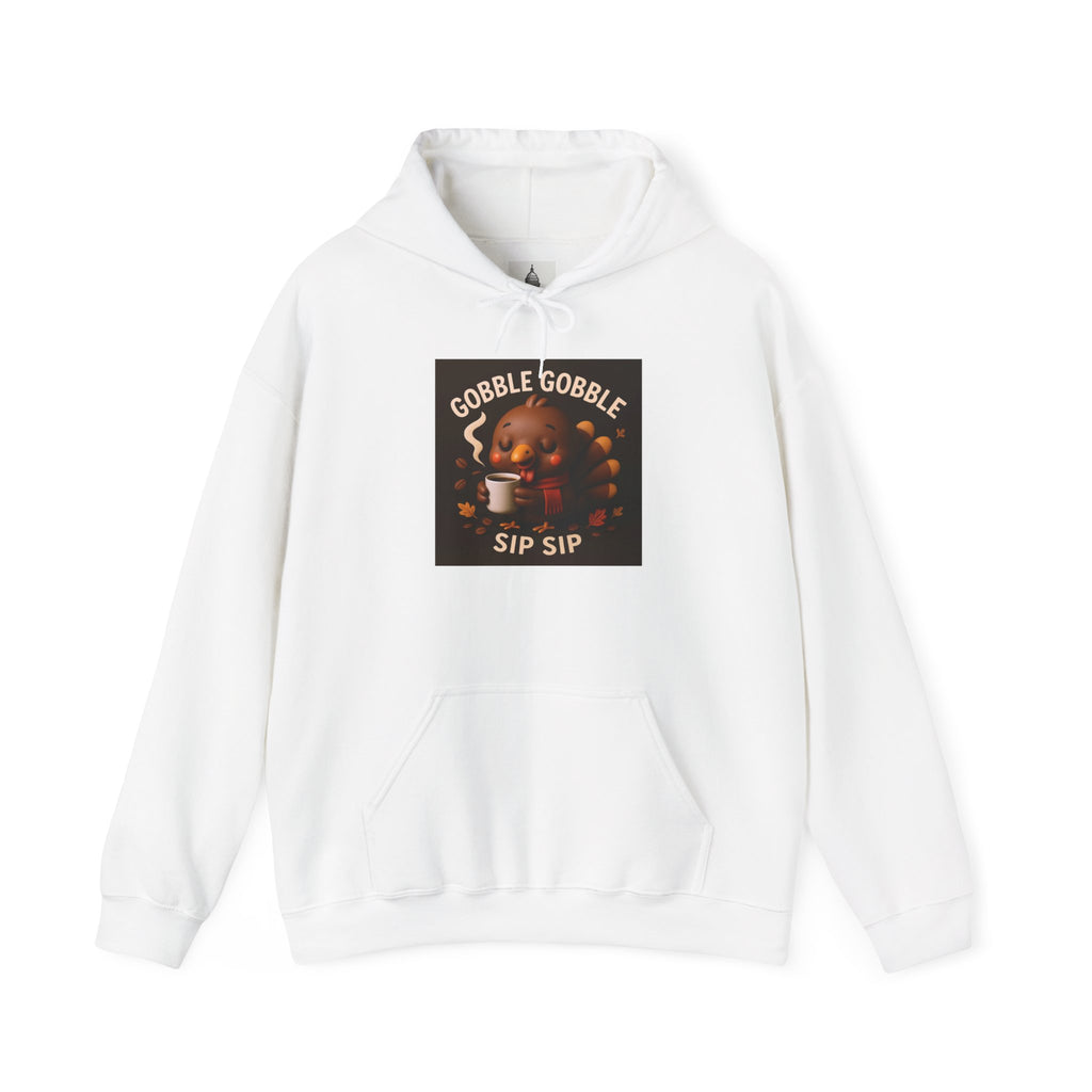 Thanksgiving Gobble Sip Sweatshirt | Cozy Fall Hoodie, Pumpkin Spice, Unisex Sweatshirt, Holiday Apparel, Gift for Him/Her