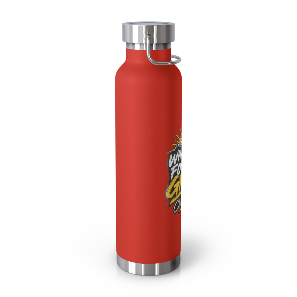 22oz Insulated Water Bottle — "What You Focus On Grows" Motivational Design