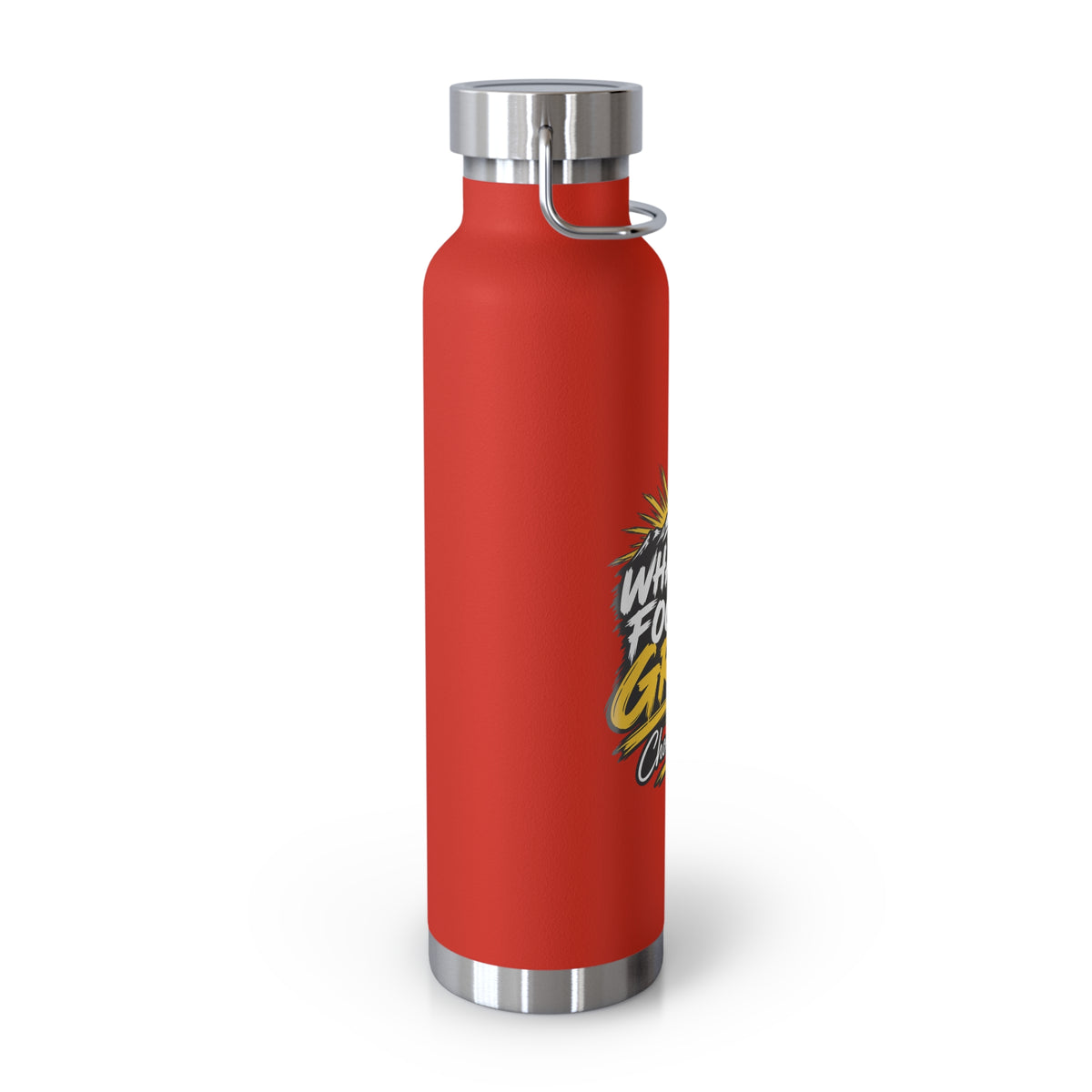 22oz Insulated Water Bottle — "What You Focus On Grows" Motivational Design