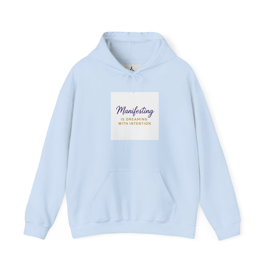 Manifesting Dreams Hooded Sweatshirt, Unisex Sweatshirt for Dreamers, Inspirational Gift, Cozy Hoodie, Intentional Living Apparel