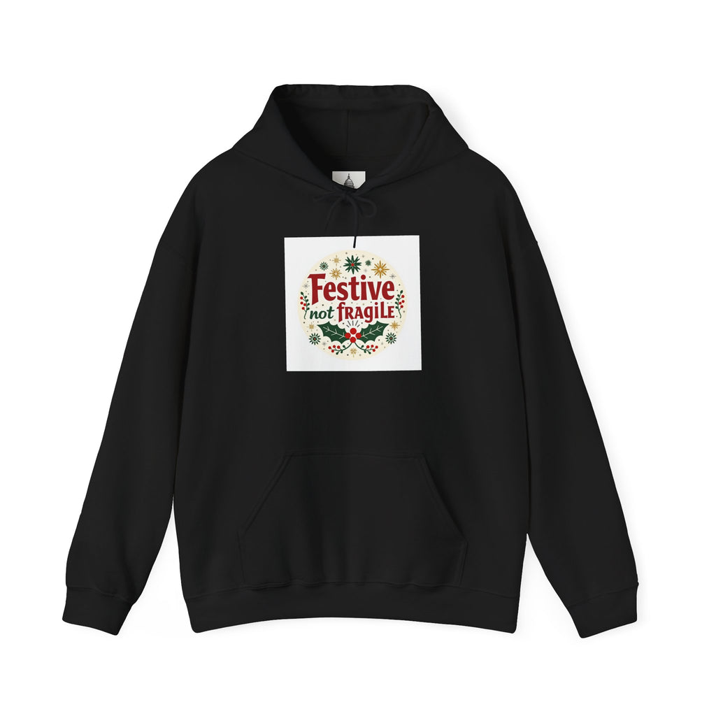 Festive Not Fragile sweatshirt | Holiday wreath illustration
