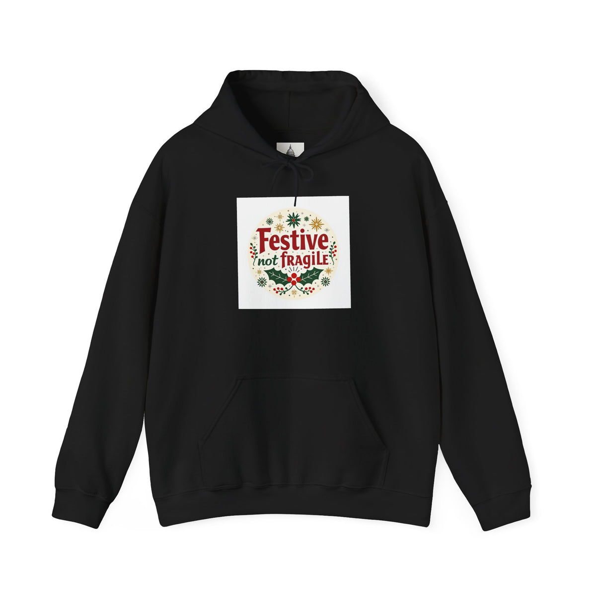 Festive Not Fragile sweatshirt | Holiday wreath illustration