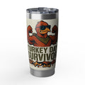 Turkey Day Survivor Tumbler - Vacay Vibes, Holiday Travel Mug, Thanksgiving Gift, Travel Cup, Runner's Hydration