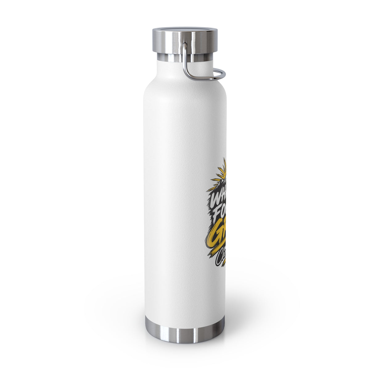 22oz Insulated Water Bottle — "What You Focus On Grows" Motivational Design