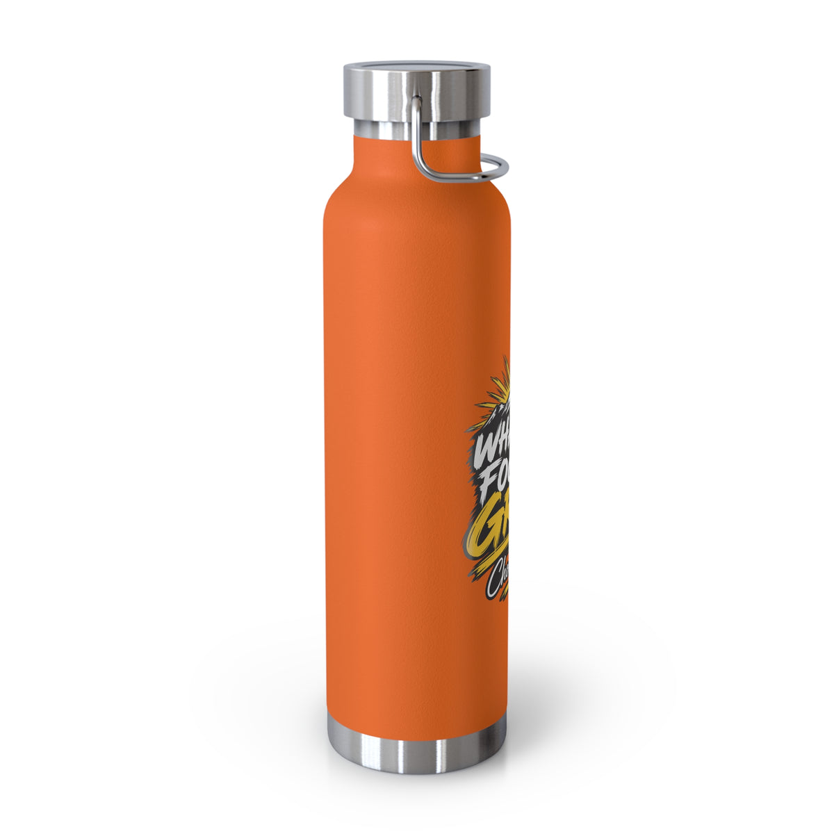 Insulated Water Bottle — “What You Focus On Grows” Motivational 22oz Copper Vacuum Bottle